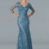Stella Couture 22355 Long Fitted Lace Gown Long Sleeve Dresses