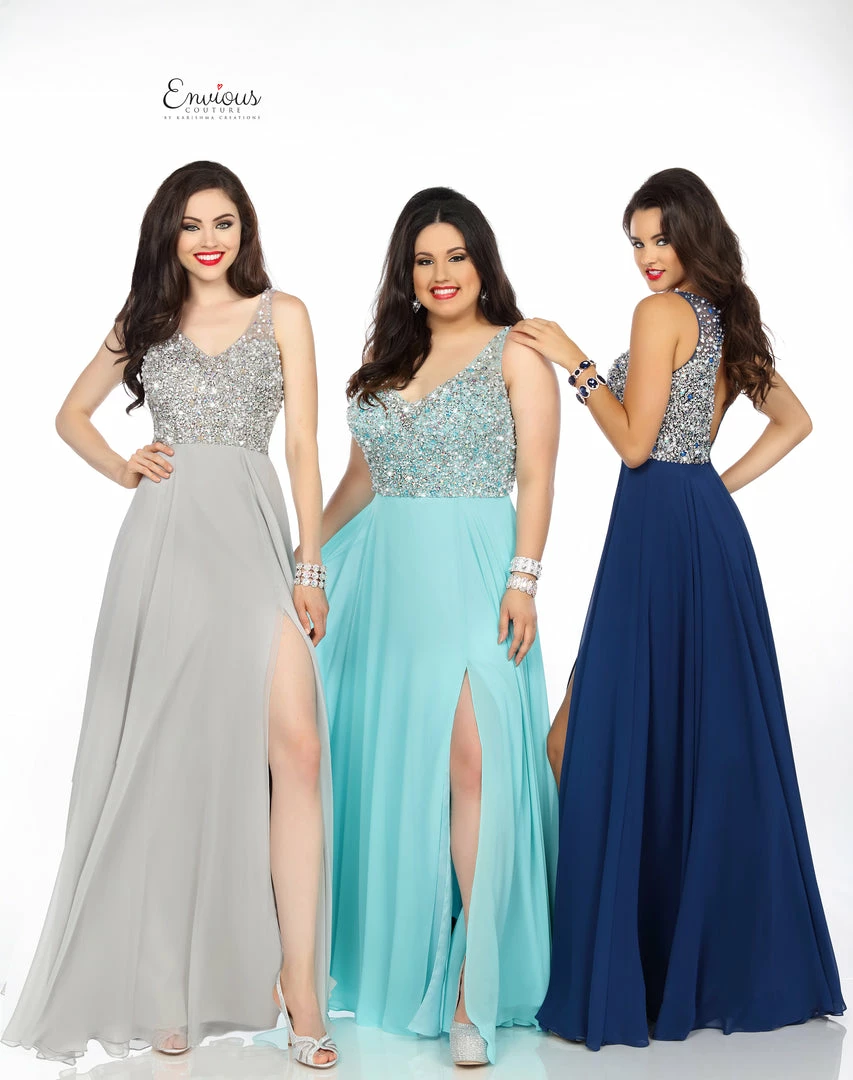 In Stock Envious Couture 18092 Size 4, 12 Embellished A Line Formal Evening Dress Prom 3 In Stock Envious Couture 18092 Size 4, 12 Embellished A Line Formal Evening Dress Prom
