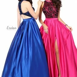 Ballgown Dresses Envious Couture 18104 In Stock 16 Royal/Black Prom Dress Pageant Gown