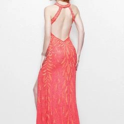 In Stock Backless Dresses Primavera Couture 1831 Size 0 Long Sequin Beaded Formal Prom Dress Pageant