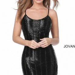 Jovani 1861 Shimmer Short Fitted Cocktail Dress
