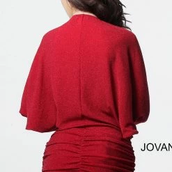Discontinued Jovani 1869 Long Sleeve Crew Neckline Cocktail Dress