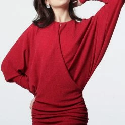 Discontinued Jovani 1869 Long Sleeve Crew Neckline Cocktail Dress