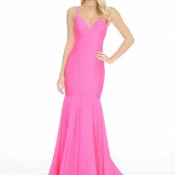 In Stock Mermaid Dresses Ashley Lauren 1870 Size 6 Turquoise Mermaid Prom Dress Neon Pageant Gown