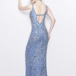 In Stock Backless Dresses Primavera Couture 1874 Periwinkle Size 12 Beaded Prom Dress Pageant Gown