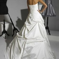 In Stock Private Bridal 18797 Size 20 Satin A Line Strapless Wedding Dress Corset Gown 6 In Stock Private Bridal 18797 Size 20 Satin A Line Strapless Wedding Dress Corset Gown