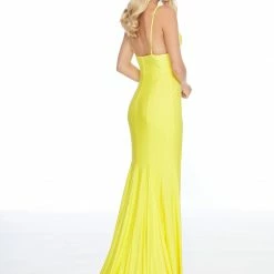 In Stock Ashley Lauren 1882 Size 10 Turquoise Embellished Slit Prom Dress Pageant Gown V Neck