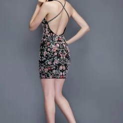 In Stock Primavera Couture 1938 Black Multi Cocktail Dress Beaded Sequin Homecoming Dress Short Prom Size 2, 6 Backless Dresses 77 In Stock Primavera Couture 1938 Black Multi Cocktail Dress Beaded Sequin Homecoming Dress Short Prom Size 2, 6 Backless Dresses