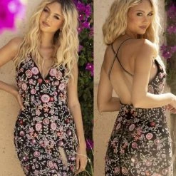 In Stock Primavera Couture 1938 Size 10 Short Beaded Cocktail Dress Sequin 3D Sequin Homecoming Dress