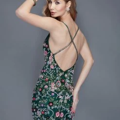 Primavera Couture 1938 Beaded Sequin Homecoming Dress Cocktail Short Prom Dress Sequin Dresses