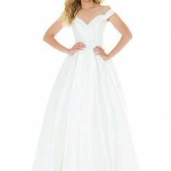 In Stock Ashley Lauren 1966 Size 22 Off The Shoulder Prom Dress Wedding Gown Ivory Ball Gown Ballgown Dresses