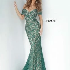Jovani 1974 Off The Shoulder Lace Mermaid Evening Gown Mother Of The Bride Dress