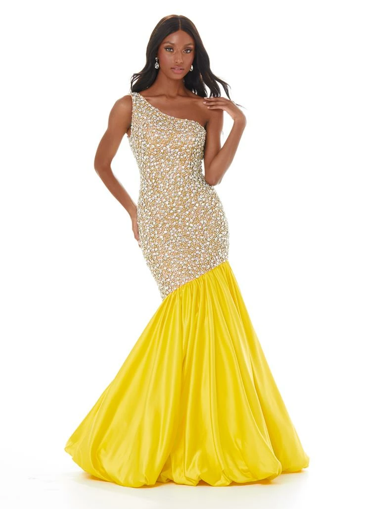 Ashleylauren Ashley Lauren 1981 Long One Shoulder Fit & Flare Pageant Dress Crystal Bodice Prom 5 Ashleylauren Ashley Lauren 1981 Long One Shoulder Fit & Flare Pageant Dress Crystal Bodice Prom