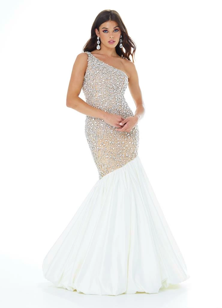 Ashleylauren Ashley Lauren 1981 Long One Shoulder Fit & Flare Pageant Dress Crystal Bodice Prom 3 Ashleylauren Ashley Lauren 1981 Long One Shoulder Fit & Flare Pageant Dress Crystal Bodice Prom