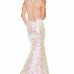 In Stock Precious Formals 70083 Iridescent White Size 2 Long Sequin Gown Pageant Backless Formal Backless Dresses 7 In Stock Precious Formals 70083 Iridescent White Size 2 Long Sequin Gown Pageant Backless Formal Backless Dresses
