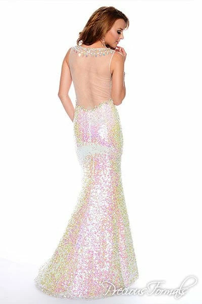 In Stock Precious Formals 70083 Iridescent White Size 2 Long Sequin Gown Pageant Backless Formal Backless Dresses 5 In Stock Precious Formals 70083 Iridescent White Size 2 Long Sequin Gown Pageant Backless Formal Backless Dresses