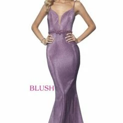 In Stock Blush Prom 11989 Size 0 Peacock Shimmer Mermaid Prom Dress Mermaid Dresses