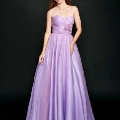 In Stock Nina Canacci 6573 Long Ballgown Prom Dress Pageant Gown Romantic Wedding Dress Size 12