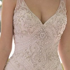 In Stock Sophia Tolli 21811 Size 14 Backless Beaded Fit & Flare Wedding Dress Bridal Gown