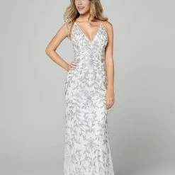 In Stock Primavera Couture 3414 Size 8 Midnight Blue Long Sequin Prom Dress Embellished