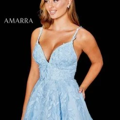 Ballgown Dresses Amarra 20001 A Line Corset Prom Dress Ballgown Pockets Formal Gown Lace V Neck