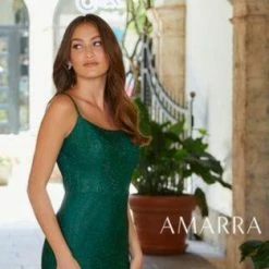 Backless Dresses Amarra 20002 Long Fitted Jersey Prom Dress Embellished Formal Evening Gown