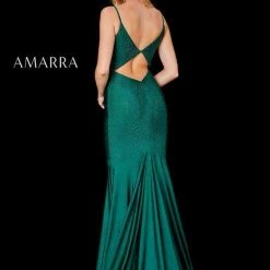 Backless Dresses Amarra 20002 Long Fitted Jersey Prom Dress Embellished Formal Evening Gown