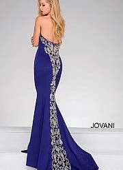 In Stock Mermaid Dresses Jovani 20015 Red Size 2 Mermaid Prom Dress Pageant Gown Train Crystal