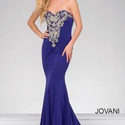 In Stock Mermaid Dresses Jovani 20015 Red Size 2 Mermaid Prom Dress Pageant Gown Train Crystal