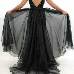 In Stock Marc Defang 8023 Layered Organza Prom Pageant Overskirt Fun Fashion Shimmer