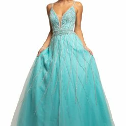 Discontinued Johnathan Kayne 2003 Embellished Ballgown Prom Dress Pageant Plunging Neckline 9 Discontinued Johnathan Kayne 2003 Embellished Ballgown Prom Dress Pageant Plunging Neckline