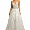 Discontinued Johnathan Kayne 2003 Embellished Ballgown Prom Dress Pageant Plunging Neckline