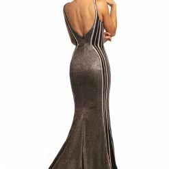 In Stock Johnathan Kayne 2009 Size 12 Iridescent Metallic Shimmer Prom Dress Pageant Gown Crystal