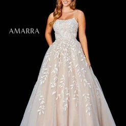 In Stock Amarra 20102 Size 10, 12 Long A Line Lace Ball Gown Prom Dress Formal Wedding Corset Ballgown Dresses