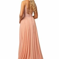 Discontinued Johnathan Kayne 2011 High Maxi Slit Simple Formal Prom Dress V Neck Pleated