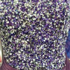 In Stock Tiffany Designs 6619 Long Cobalt Satin Beaded Prom Dress Formal Gown Size 4