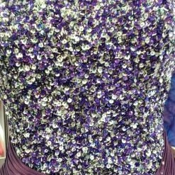 In Stock Tiffany Designs 6619 Long Cobalt Satin Beaded Prom Dress Formal Gown Size 4