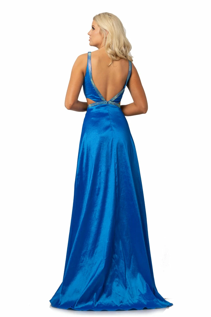 In Stock Johnathan Kayne 2012 Plunging Neckline Embellished Slit Prom Dress Pageant Gown Size 6 5 In Stock Johnathan Kayne 2012 Plunging Neckline Embellished Slit Prom Dress Pageant Gown Size 6