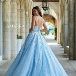 Ballgown Dresses Amarra 20131 Loan Lace A Line Prom Dress V Neck Formal Embellished Gown