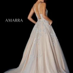 Ballgown Dresses Amarra 20131 Loan Lace A Line Prom Dress V Neck Formal Embellished Gown