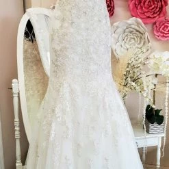 In Stock Mermaid Dresses Sophia Tolli Rana Lace Ivory Mermaid Wedding Gown Size 6 Lace Sleeve