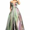 Discontinued Ballgown Dresses Johnathan Kayne 2019 Metallic Ballgown Unicorn Prom Dress Pockets Off Shoulder