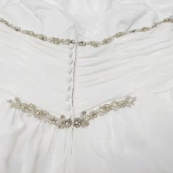 In Stock Mon Cheri 110209 Size 22W Long A Line Halter Wedding Dress Bridal Gown Greek Goddess