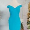 In Stock Ashley Lauren 4444 Turquoise Cocktail Dress Scuba Off The Shoulder Homecoming Dress Size 14 2 In Stock Ashley Lauren 4444 Turquoise Cocktail Dress Scuba Off The Shoulder Homecoming Dress Size 14