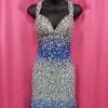 In Stock Epic Formals 3905 Size 0 Royal Short Sheer Formal Cocktail Dress Backless Rhinestone Gown