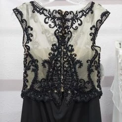 In Stock Jolene Collection 18096 Size 10 Long Sheer Beaded Lace Dress Formal Gown