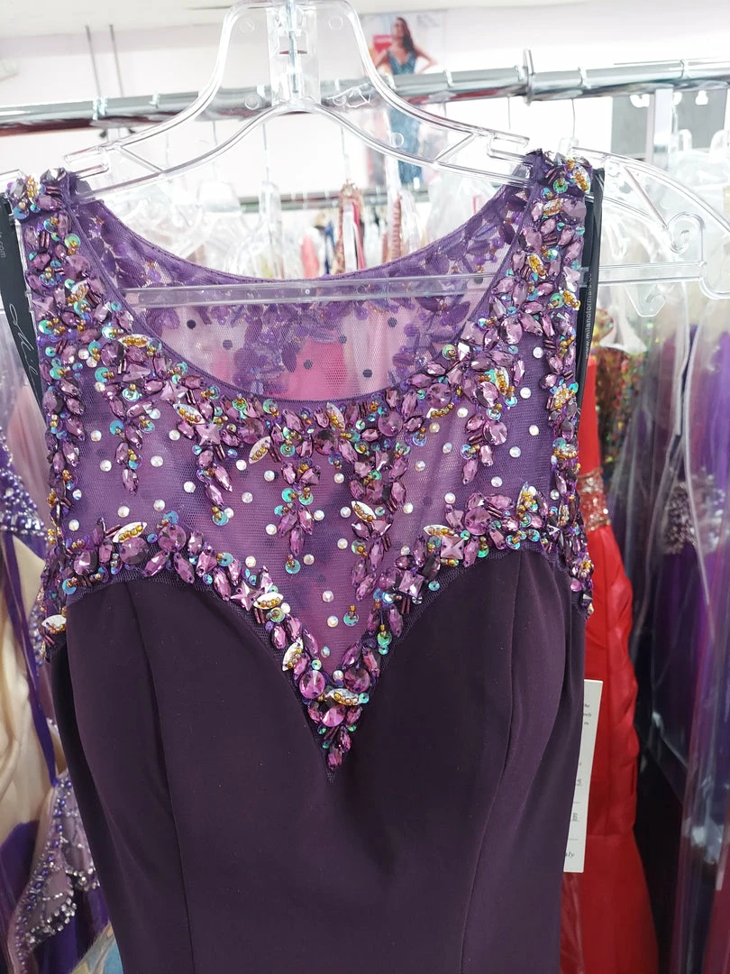 In Stock Milano Formals 1855 Size 0 Prom Dress Pageant Gown Formal High Neck Slit 5 In Stock Milano Formals 1855 Size 0 Prom Dress Pageant Gown Formal High Neck Slit