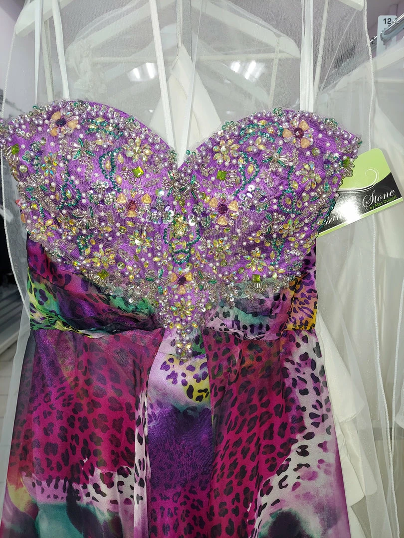 In Stock CASSANDRA STONE 76237 Size 8 Multi Long A Line Animal Print Formal Prom Dress Animal Print Dresses 4 In Stock CASSANDRA STONE 76237 Size 8 Multi Long A Line Animal Print Formal Prom Dress Animal Print Dresses