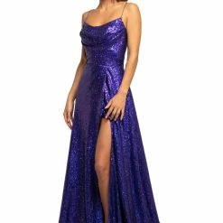 Discontinued Johnathan Kayne 2022 Cowl Neck Sequin Prom Dress Pageant Gown Ballgown Train Ballgown Dresses