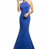 In Stock Johnathan Kayne 2049 Size 4 Royal Prom Dress Fit Flare Mermaid Evening Gown Tassel Mermaid Dresses